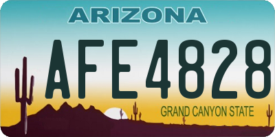AZ license plate AFE4828