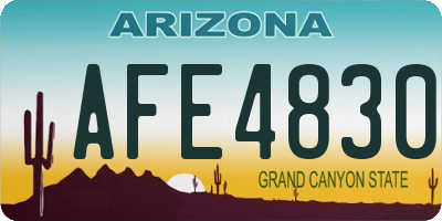AZ license plate AFE4830