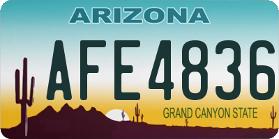 AZ license plate AFE4836
