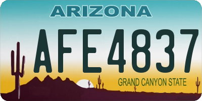AZ license plate AFE4837