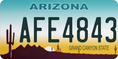 AZ license plate AFE4843