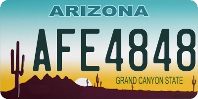 AZ license plate AFE4848