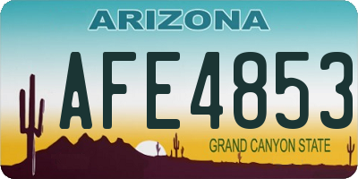 AZ license plate AFE4853