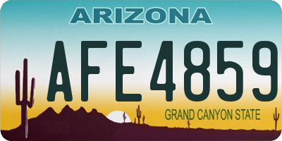 AZ license plate AFE4859