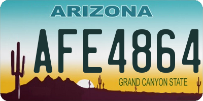 AZ license plate AFE4864
