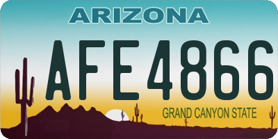 AZ license plate AFE4866