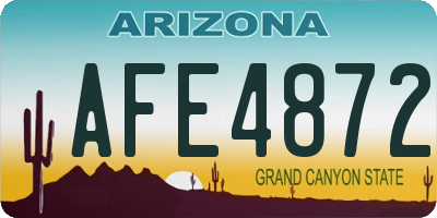 AZ license plate AFE4872