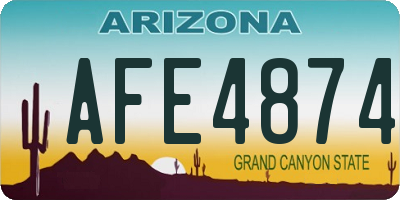 AZ license plate AFE4874
