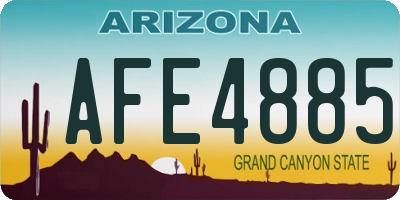 AZ license plate AFE4885