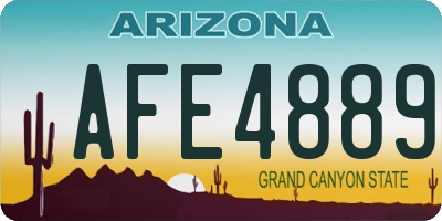 AZ license plate AFE4889