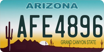 AZ license plate AFE4896