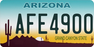 AZ license plate AFE4900