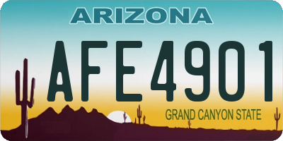 AZ license plate AFE4901