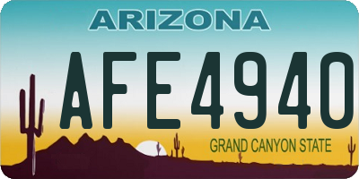 AZ license plate AFE4940