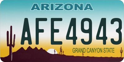 AZ license plate AFE4943