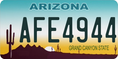 AZ license plate AFE4944