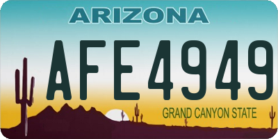 AZ license plate AFE4949
