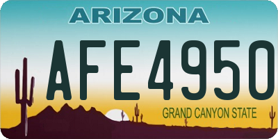 AZ license plate AFE4950