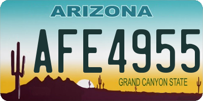 AZ license plate AFE4955