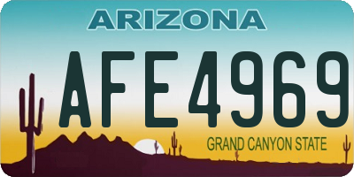 AZ license plate AFE4969