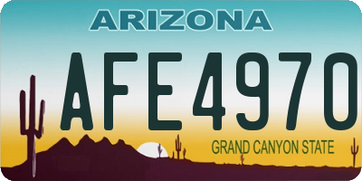 AZ license plate AFE4970