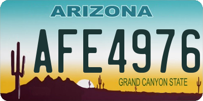 AZ license plate AFE4976