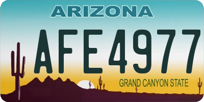 AZ license plate AFE4977