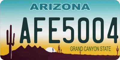 AZ license plate AFE5004