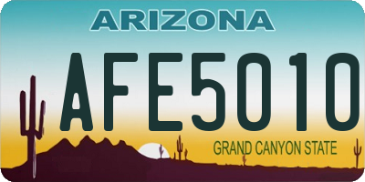 AZ license plate AFE5010