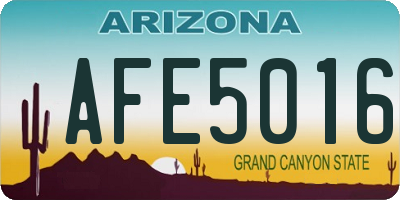 AZ license plate AFE5016