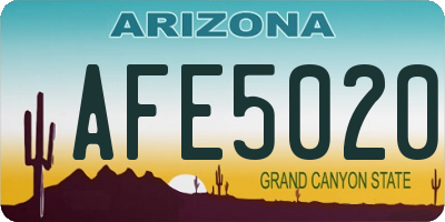 AZ license plate AFE5020