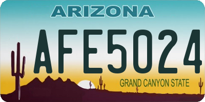 AZ license plate AFE5024