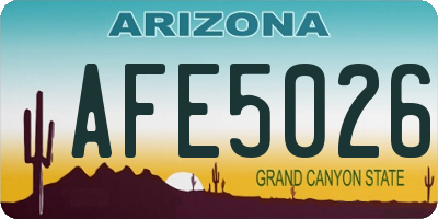 AZ license plate AFE5026