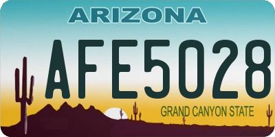 AZ license plate AFE5028