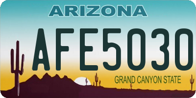 AZ license plate AFE5030