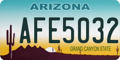 AZ license plate AFE5032