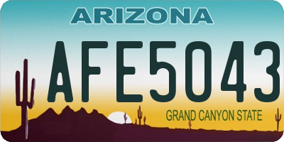 AZ license plate AFE5043