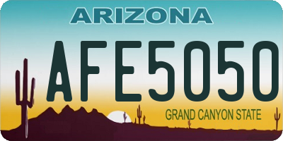 AZ license plate AFE5050