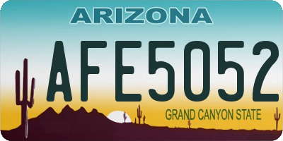 AZ license plate AFE5052