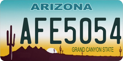 AZ license plate AFE5054