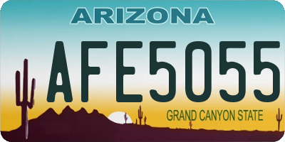 AZ license plate AFE5055