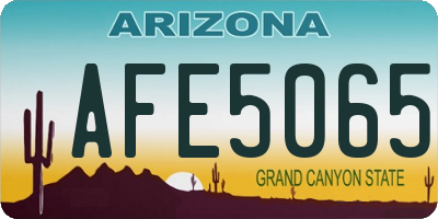 AZ license plate AFE5065