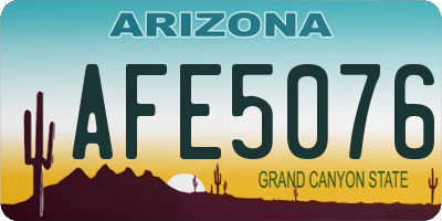 AZ license plate AFE5076