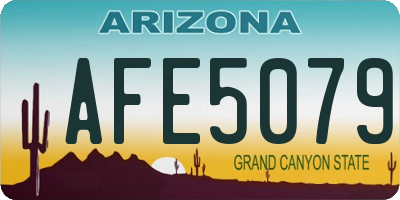 AZ license plate AFE5079