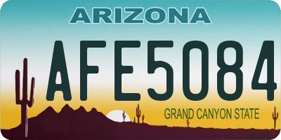 AZ license plate AFE5084