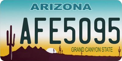 AZ license plate AFE5095