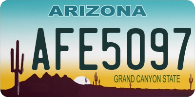 AZ license plate AFE5097