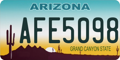 AZ license plate AFE5098