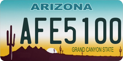 AZ license plate AFE5100