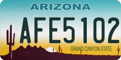 AZ license plate AFE5102